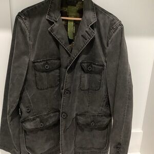 Lucky black stone washed blazer, jacket.  Size XL pre-owned.  Excellent Cond.
